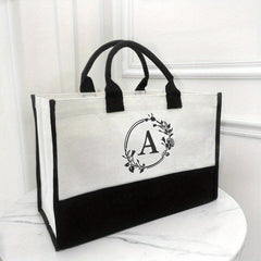 Large Capacity Canvas Tote Bag Lightweight Satchel Shoulder Bag