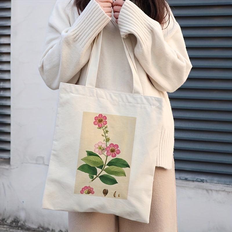 Floral Girl Tote Bag Eco Shoulder Reusable Grocery Shopping