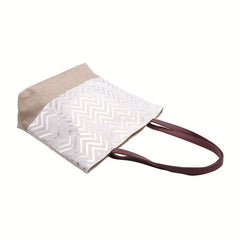 Ripple Silver Pattern Tote Bag Beach Handbag Large Capacity