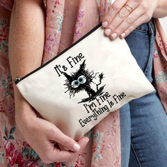 Funny Cat Toiletry Bag Portable Travel Storage Bag