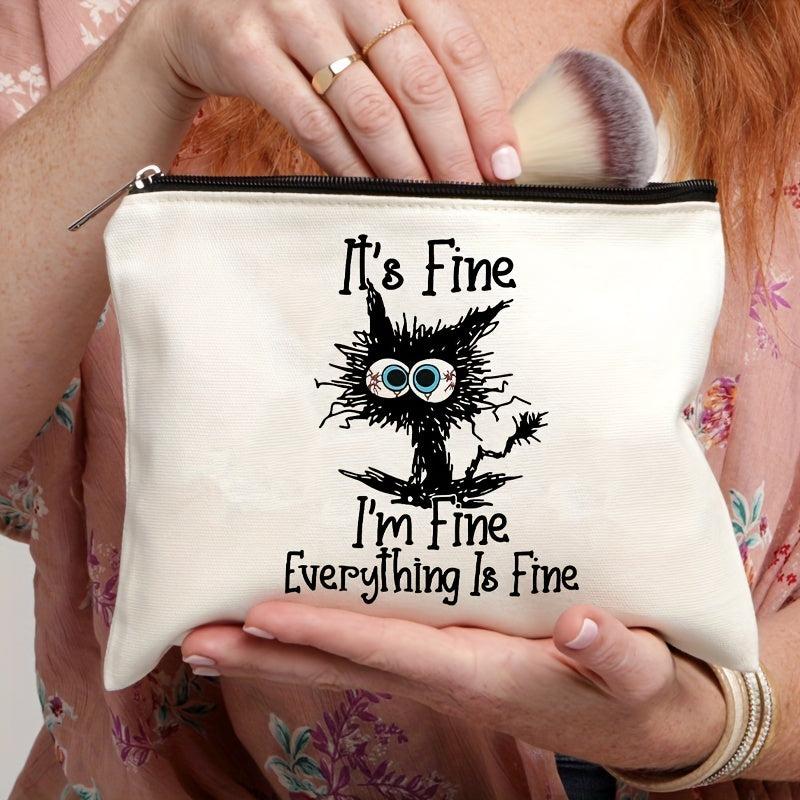 Funny Cat Toiletry Bag Portable Travel Storage Bag