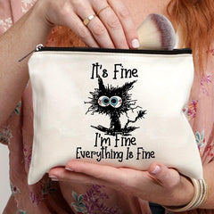 Funny Cat Toiletry Bag Portable Travel Storage Bag