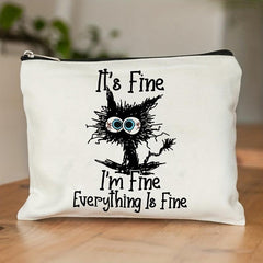Funny Cat Toiletry Bag Portable Travel Storage Bag