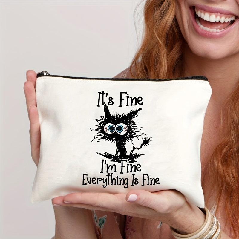 Funny Cat Toiletry Bag Portable Travel Storage Bag