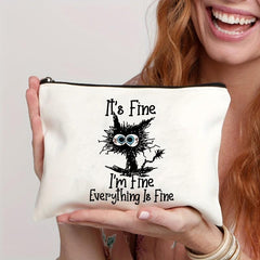 Funny Cat Toiletry Bag Portable Travel Storage Bag
