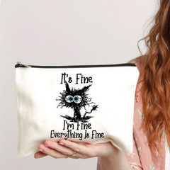 Funny Cat Toiletry Bag Portable Travel Storage Bag