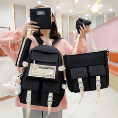 5pcs Backpack Crossbody Bag Set for Students