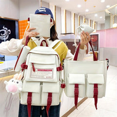 5pcs Backpack Crossbody Bag Set for Students