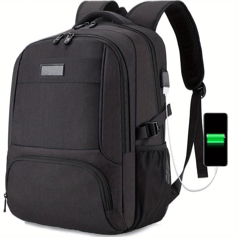 Men's Business Travel Notebook Backpack USB Charging Interface