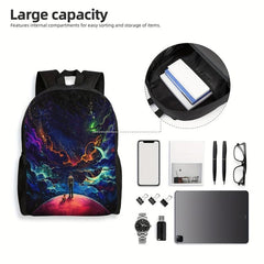 Starry Sky Universe Pattern Backpack for Men