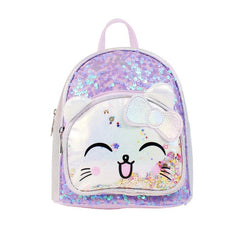 Kitten Shape Backpack With Colorful Sequins for Kids