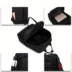 Portable Oxford Cloth Backpack Schoolbag Travel Bag