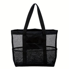 Mesh One Shoulder Beach Bag Portable Storage Bag