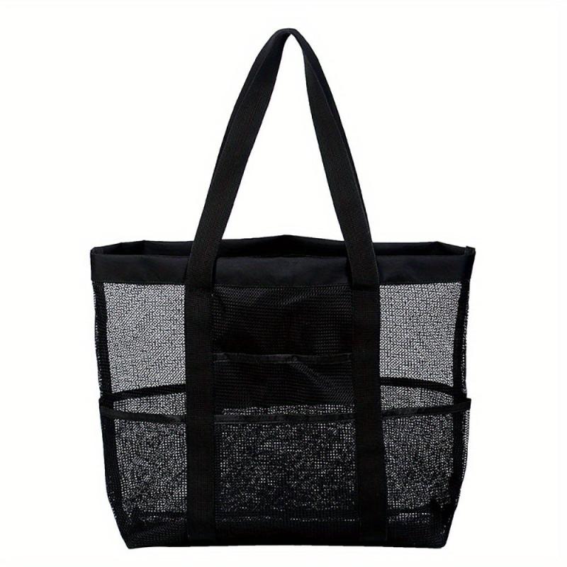 Mesh One Shoulder Beach Bag Portable Storage Bag