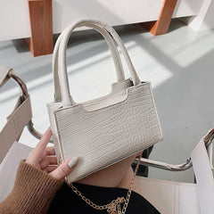 Crocodile Pattern Shoulder Bag Chain Strap Handbag