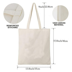 Hot Air Balloon Pattern Canvas Shoulder Bag Lightweight Shopping Bag