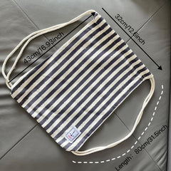 Strip Print Casual Backpack & Purse