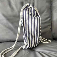 Strip Print Casual Backpack & Purse