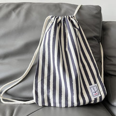 Strip Print Casual Backpack & Purse