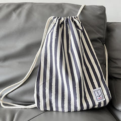 Strip Print Casual Backpack & Purse