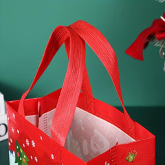 4 Pcs Christmas Pattern Storage Handbags Non-woven Gift Bags