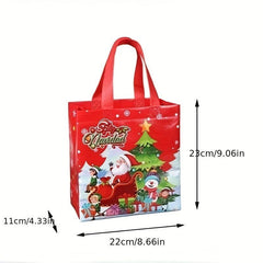 4 Pcs Christmas Pattern Storage Handbags Non-woven Gift Bags