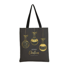 Christmas Hanging Ball Pattern Canvas Bag Women's Canvas Handbag