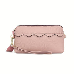 Solid Clutch Wallet Zipper Coin Purse Classic Credit Card Holder