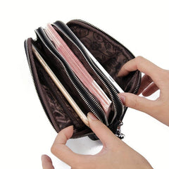 Solid Long Wallet Minimalist Clutch Coin Purse