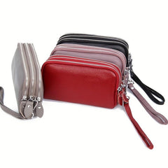Solid Long Wallet Minimalist Clutch Coin Purse