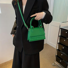 Minimalist Tote Satchel Plaid Quilted Bag