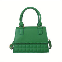 Minimalist Tote Satchel Plaid Quilted Bag