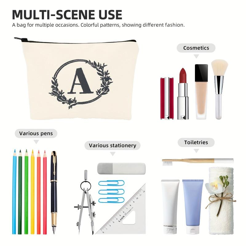 Letter A Pattern Cosmetic Bag for Men Women