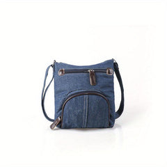 Vintage Denim Canvas Crossbody Bag Stylish Cowgirls Shoulder Purse