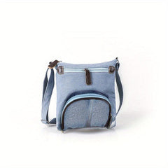 Vintage Denim Canvas Crossbody Bag Stylish Cowgirls Shoulder Purse