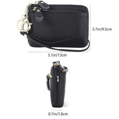 Women's Minimalist Zipper Clutch Wallet with Wristband