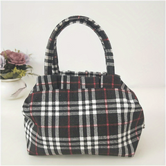 Small Floral Print Purse Bag Canvas Portable Grocery Handbag