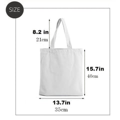 Cartoon Pattern Shoulder Bag Lightweight Canvas Storage Bag For School