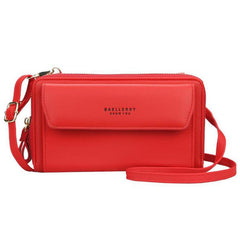 Double Zipper Faux Leather Women's Purse Long Wallet with Large Capacity