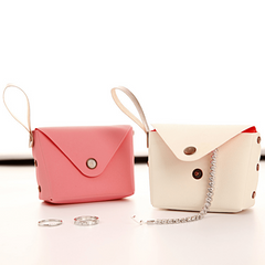 Mini Flap Coin Purse Clutch Wallet with Wristlet