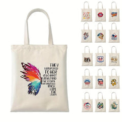 Large Capacity Canvas Tote Bag for School Office Travel Beach