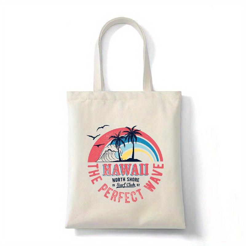 Large Capacity Canvas Tote Bag for School Office Travel Beach