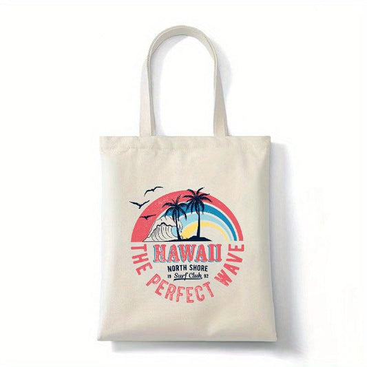 Large Capacity Canvas Tote Bag for School Office Travel Beach