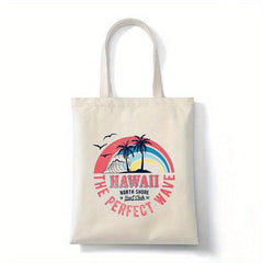 Large Capacity Canvas Tote Bag for School Office Travel Beach
