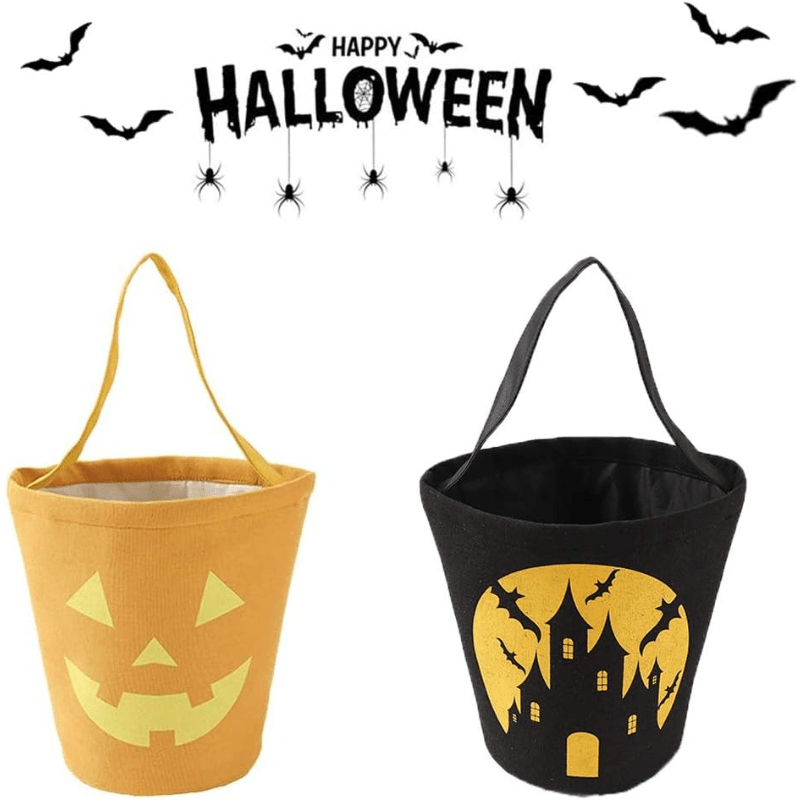 Halloween Cartoon Pattern Satchel Candy Storage Handbag