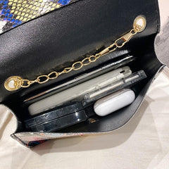 Mini Chain Crossbody Bag PU Leather Lightweight Shoulder Bag
