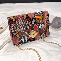 Mini Chain Crossbody Bag PU Leather Lightweight Shoulder Bag
