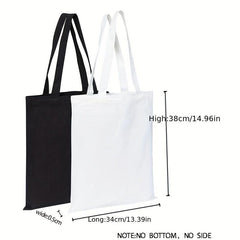 Music Girl Canvas Tote Bag Reusable Shopping Shoulder Bag