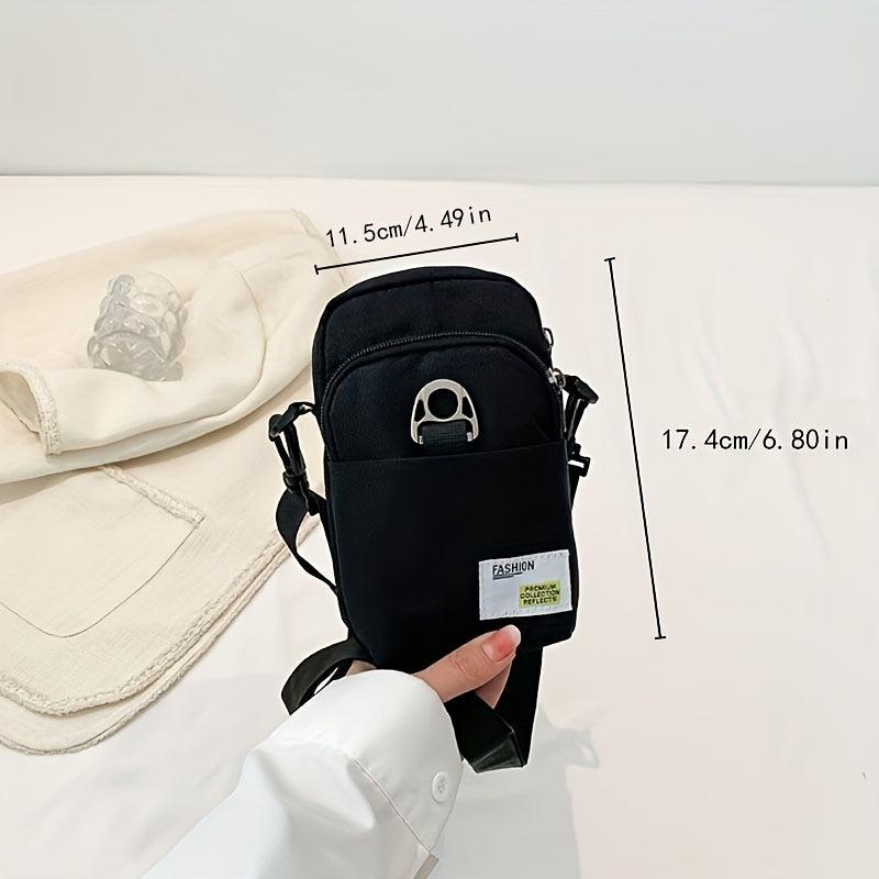 Mini Canvas Crossbody Bag Mobile Phone Bag Pocket Shoulder Purse