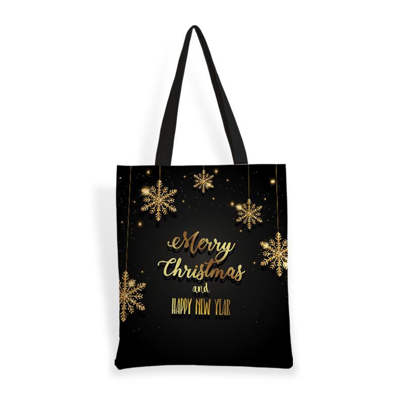 Happy Year Xmas Canvas Handbag Women's Tote Bag